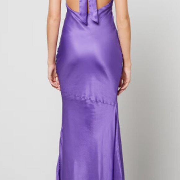 Colleen Purple Halterneck Maxi Dress - US20 - Picture 2 of 4